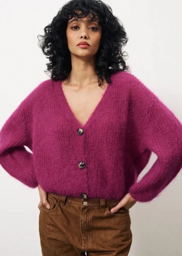 Frnch Jumpers & Cardigans<Enorah Cardigan (Purple)