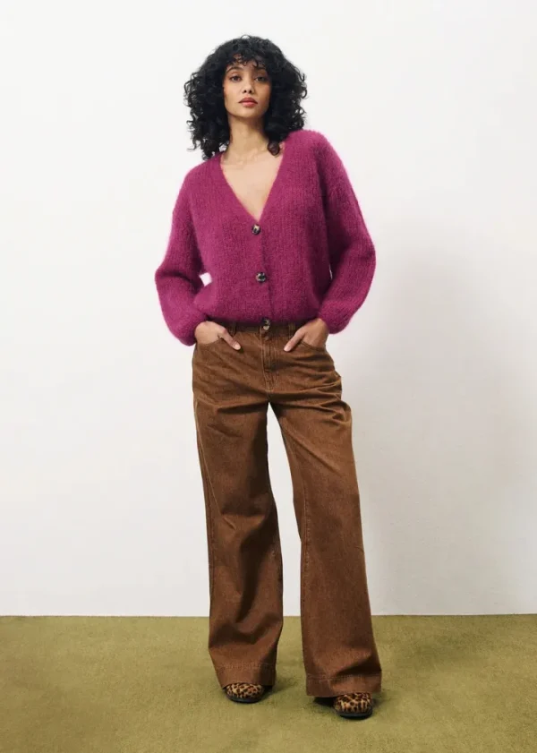 Frnch Jumpers & Cardigans<Enorah Cardigan (Purple)