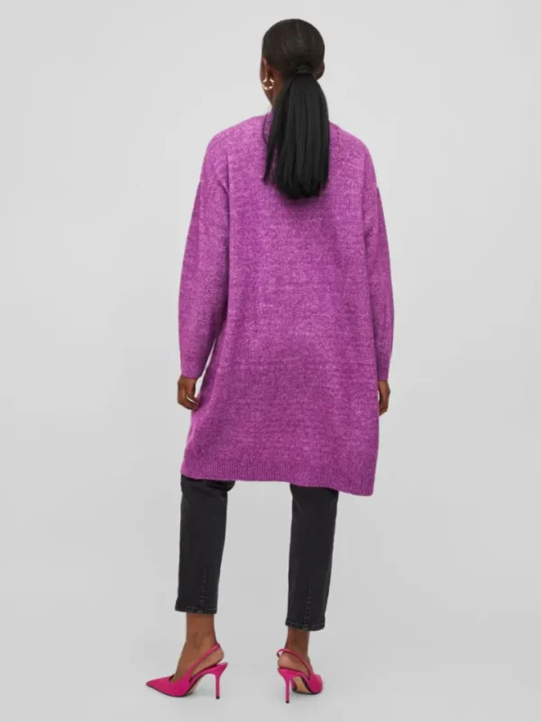 Vila Jumpers & Cardigans<Ericka Open Knit Cardigan (Sparking Grape)