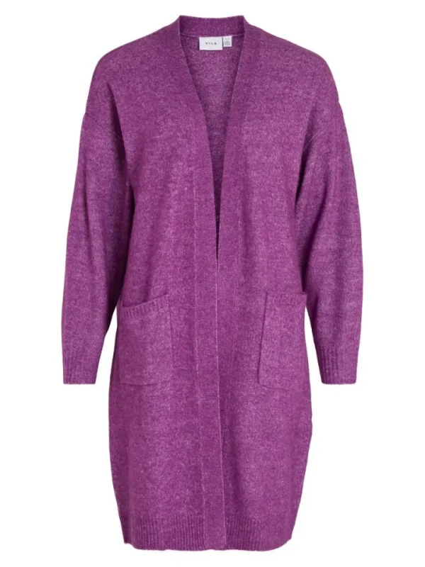 Vila Jumpers & Cardigans<Ericka Open Knit Cardigan (Sparking Grape)