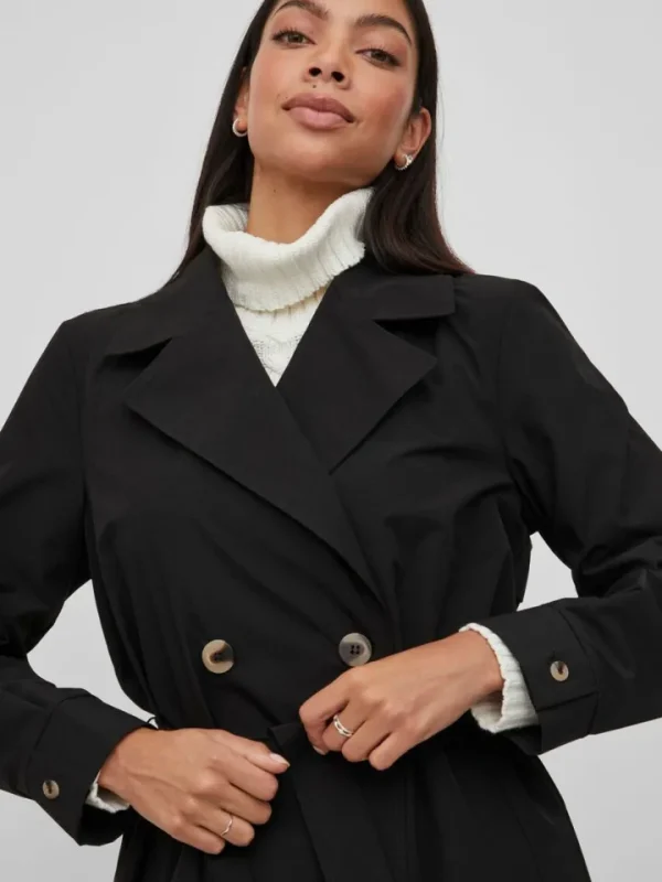 Vila Coats<Ersin Long Trench Coat (Black)