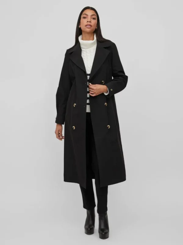 Vila Coats<Ersin Long Trench Coat (Black)