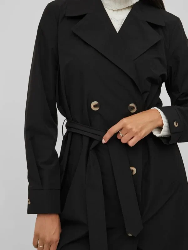 Vila Coats<Ersin Long Trench Coat (Black)