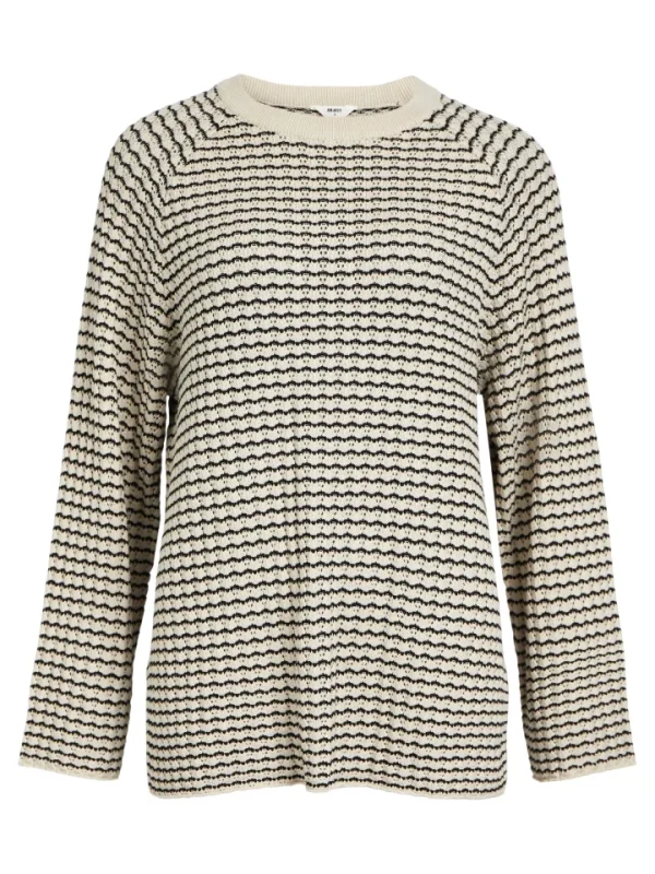 Object Jumpers & Cardigans<ESTER PATTERNED KNIT JUMPER (SANDSHELL/BLACK)