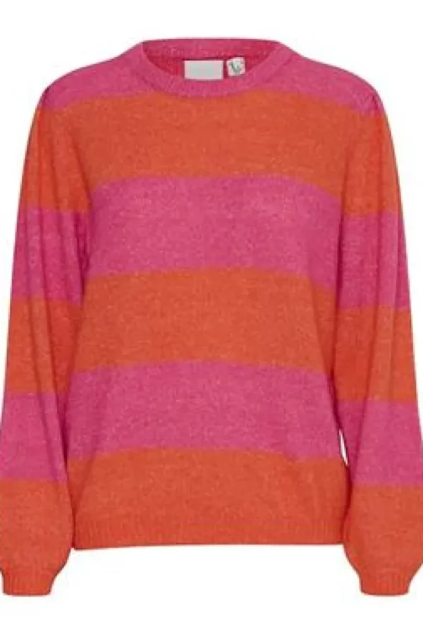 Ichi Jumpers & Cardigans<Evelyn Stripe Jumper ( Yarrow)
