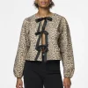 Pieces Co-Ords<Fia Denim Reversable Tie Top (Black/Leo)