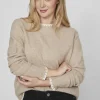 Vila Jumpers & Cardigans<Fina Jumper (Natural Melange/White)