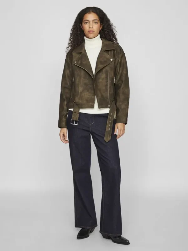Vila Jackets<Fiona Biker Jacket (Brown Patina/Washed)