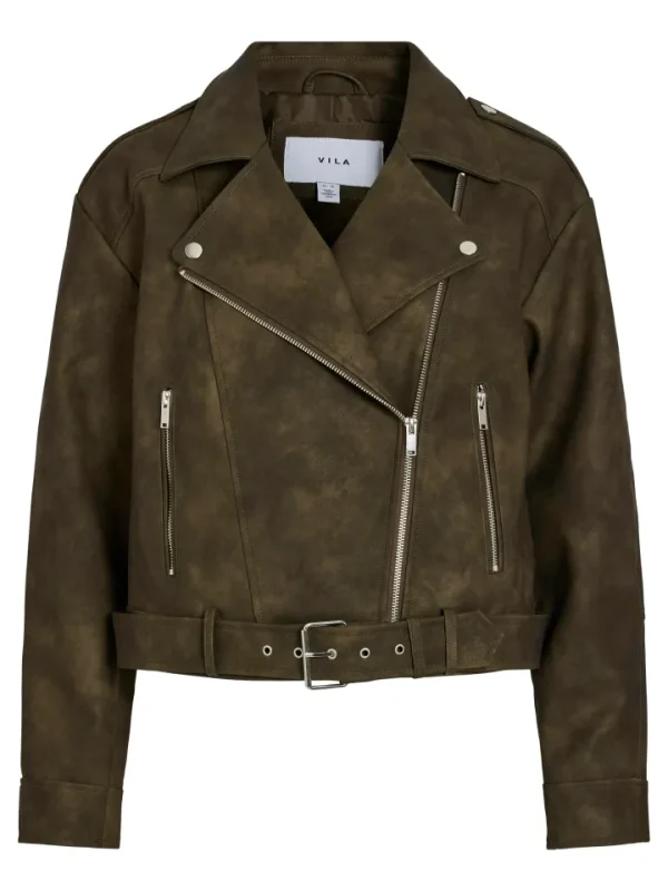 Vila Jackets<Fiona Biker Jacket (Brown Patina/Washed)