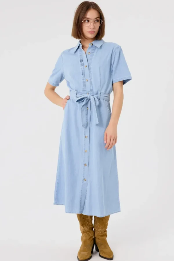 Artlove Dresses<Fleurine Midi Dress (Light Denim)