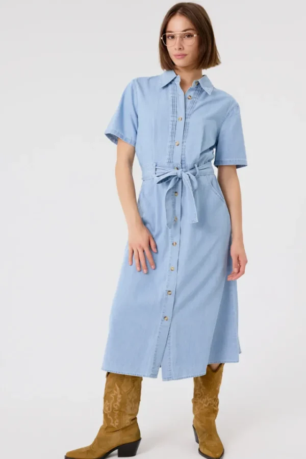 Artlove Dresses<Fleurine Midi Dress (Light Denim)