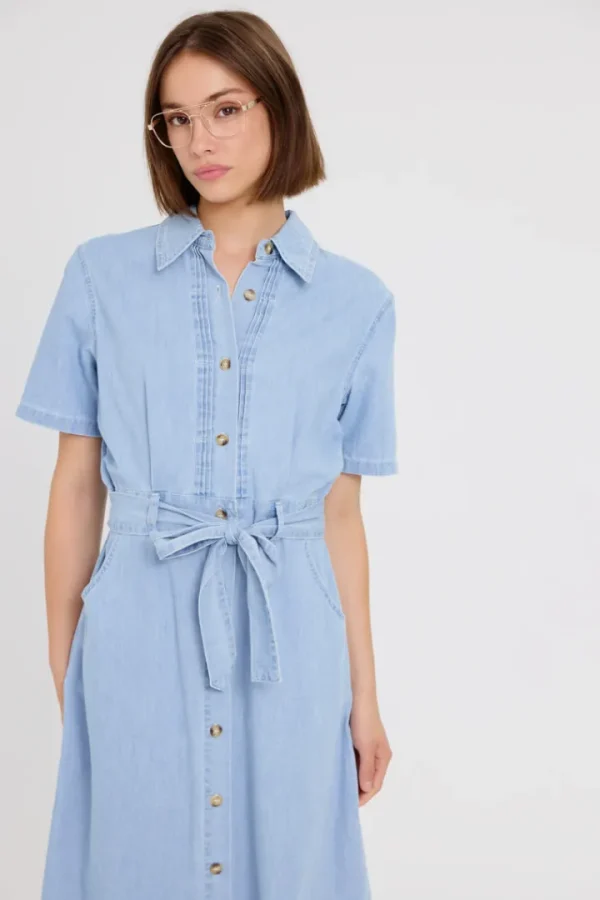 Artlove Dresses<Fleurine Midi Dress (Light Denim)