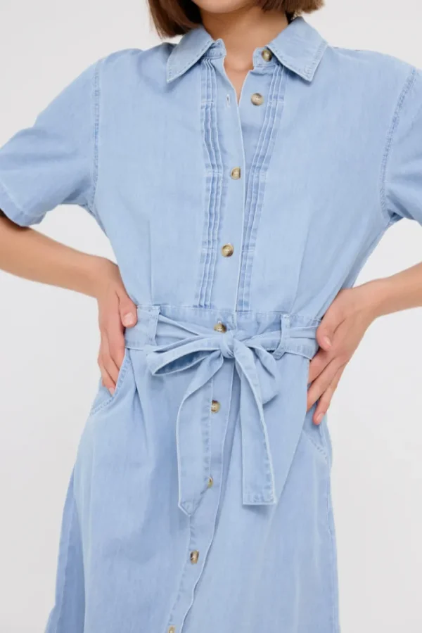 Artlove Dresses<Fleurine Midi Dress (Light Denim)