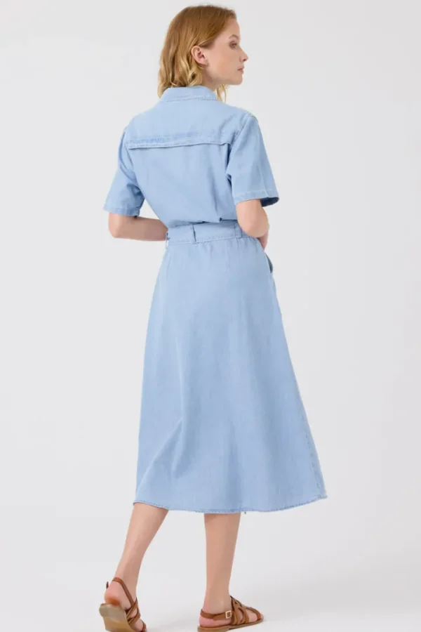 Artlove Dresses<Fleurine Midi Dress (Light Denim)