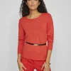Vila Jumpers & Cardigans<Floria Knitted Jumper (Aurora Red/Dark Melan)
