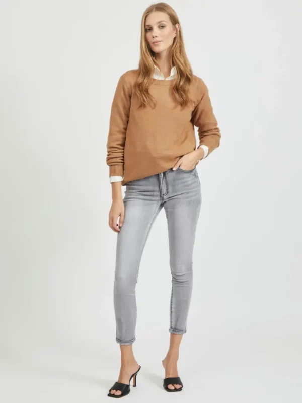 Vila Jumpers & Cardigans<Floria Knitted Jumper (Tigers Eye)
