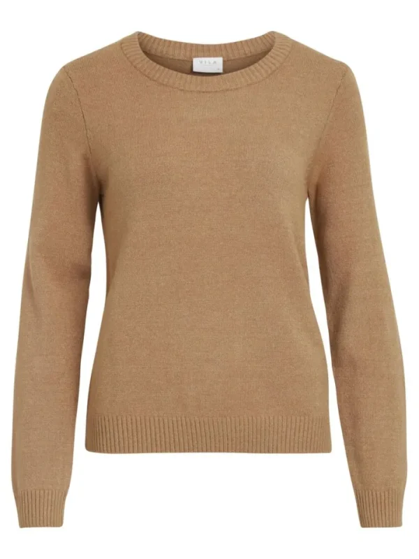 Vila Jumpers & Cardigans<Floria Knitted Jumper (Tigers Eye)