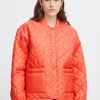 Ichi Jackets | Coats<Foni Short Jacket (Hot Coral)