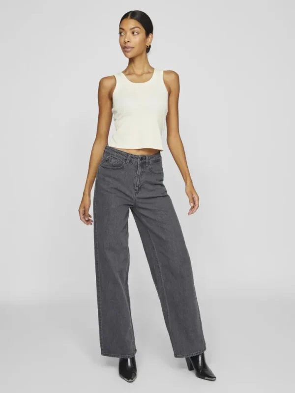 Vila Pants | Jeans<Freya High Waisted Wide Leg Jeans ( Wash Denim)