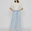Vila Pants | Jeans<Freya High Waisted Wide Leg Jeans (Light Blue Denim)