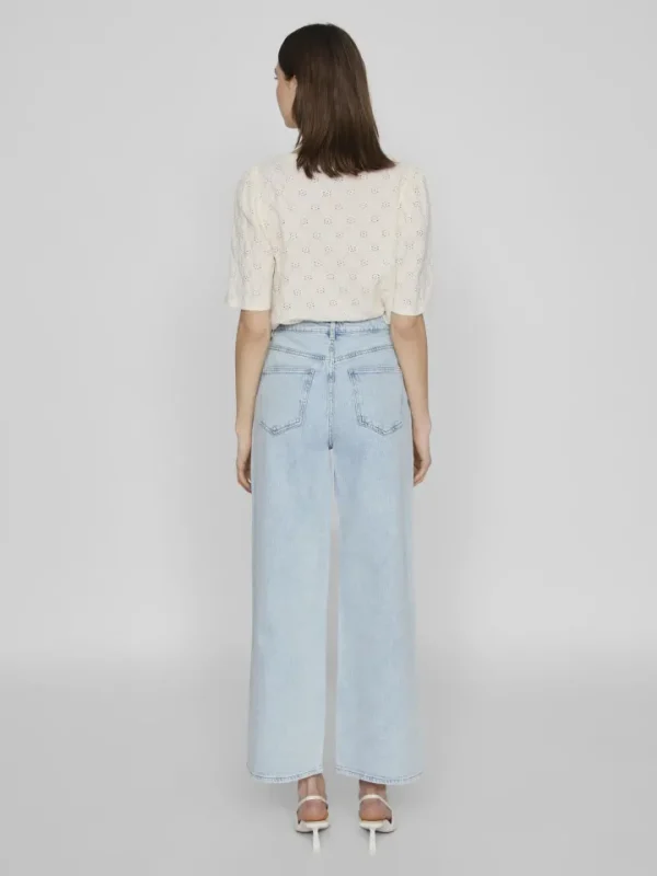 Vila Pants | Jeans<Freya High Waisted Wide Leg Jeans (Light Blue Denim)