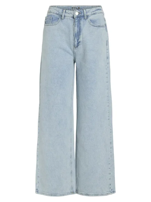 Vila Pants | Jeans<Freya High Waisted Wide Leg Jeans (Light Blue Denim)