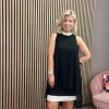 Edas Occasionwear<Gelatina High Neck Dress (Black/Cream)