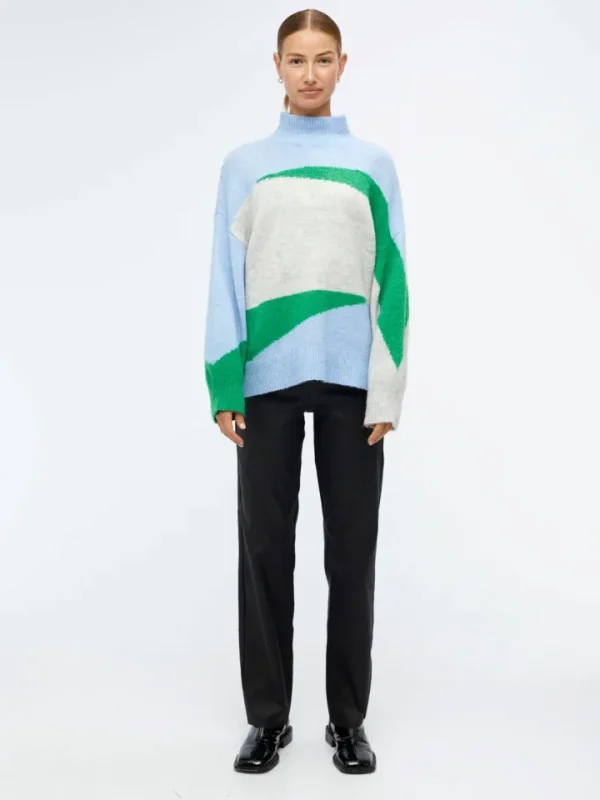 Object Jumpers & Cardigans<Geromin Jumper (Serenity Light grey/fern green)
