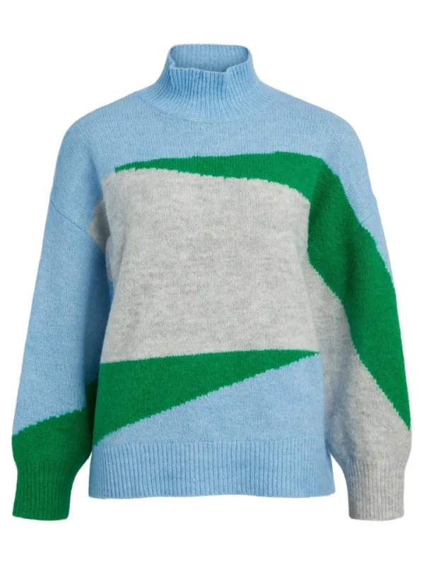 Object Jumpers & Cardigans<Geromin Jumper (Serenity Light grey/fern green)
