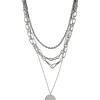 Pieces Jewellery<GINA COMBI NECKLACE (SILVER)