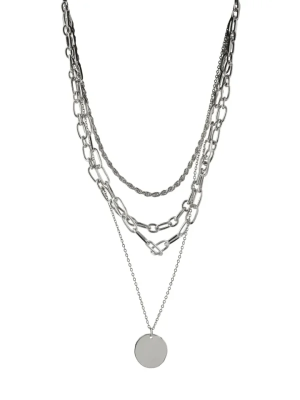 Pieces Jewellery<GINA COMBI NECKLACE (SILVER)