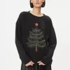 Vila Jumpers & Cardigans<Glitter Tree Christmas Jumper (Black)