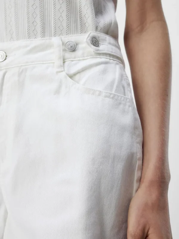 Object Shorts & Playsuits<Glory Mid-Waist Denim Shorts (Cloud Dancer/White)