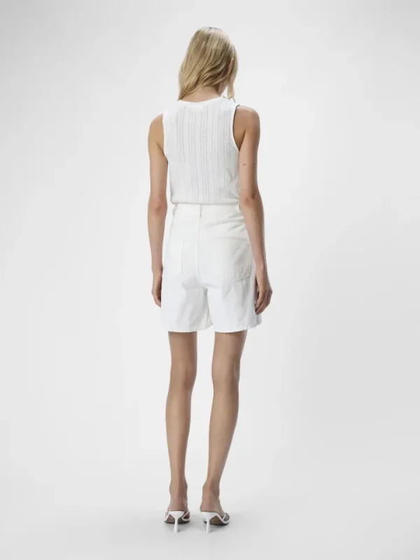 Object Shorts & Playsuits<Glory Mid-Waist Denim Shorts (Cloud Dancer/White)