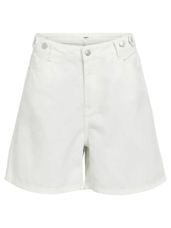 Object Shorts & Playsuits<Glory Mid-Waist Denim Shorts (Cloud Dancer/White)