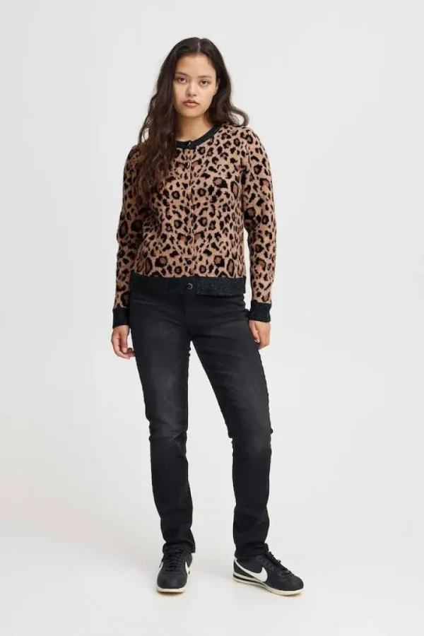 Ichi Jumpers & Cardigans<Hailey Cardigan (Leopard)