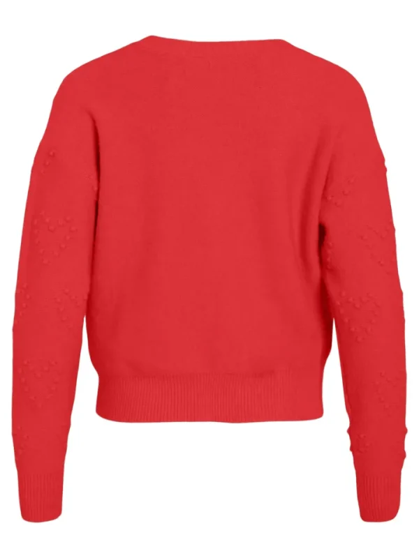 Vila Jumpers & Cardigans<Hailey Knit Cardigan (Poppy Red)
