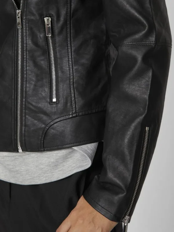 Vila Jackets<Hanley Faux Leather Biker Jacket (Black)
