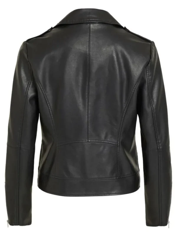 Vila Jackets<Hanley Faux Leather Biker Jacket (Black)