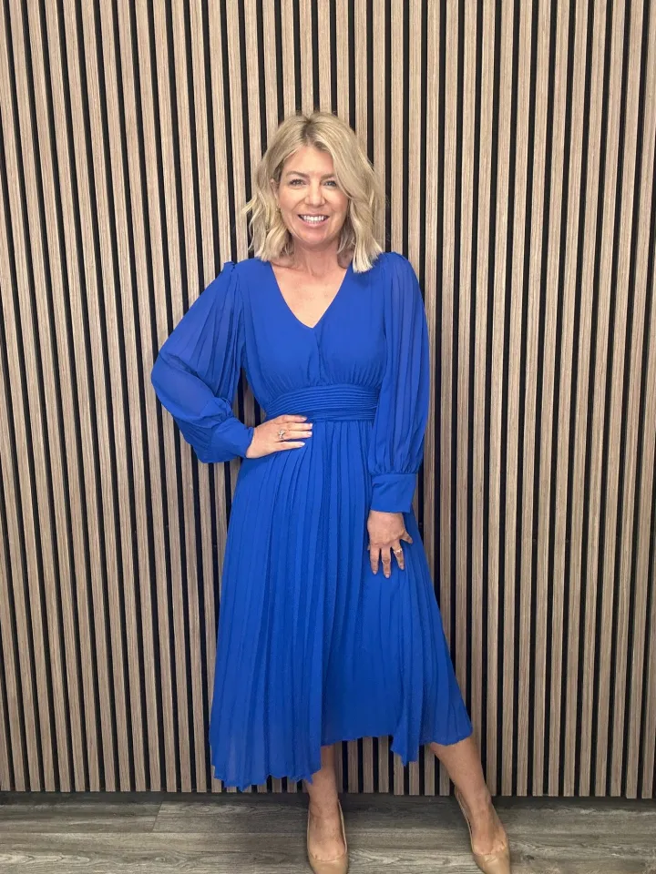 hannah_midi_dress_royal_b_0.webp Kate & Pippa Occasionwear | Dresses<Hannah Midi Dress (Royal Blue)