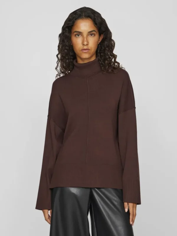 Vila Jumpers & Cardigans<Harper Rollneck Jumper (Coffee Bean)