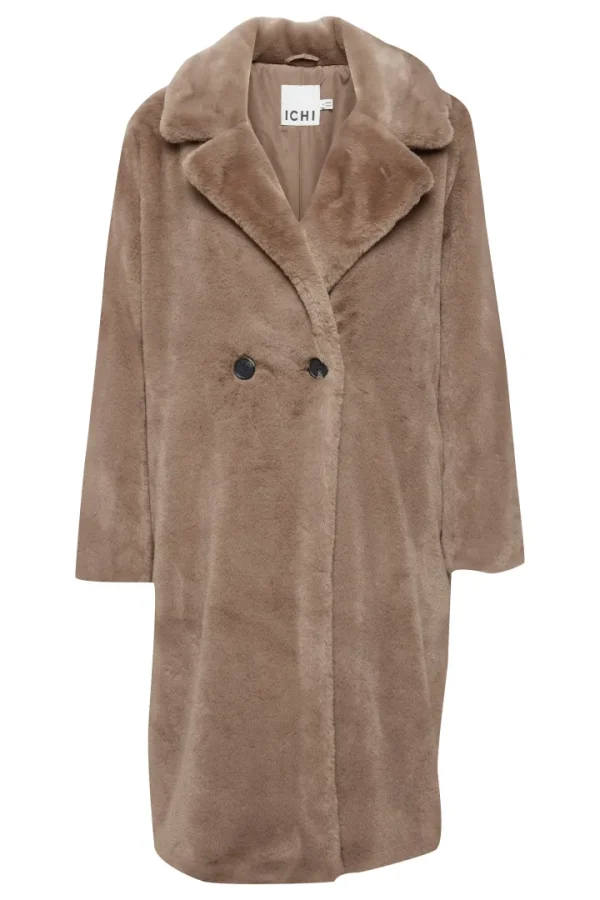 Ichi Coats<HAYA FAUX FUR COAT (SHITAKE)