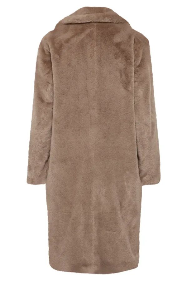 Ichi Coats<HAYA FAUX FUR COAT (SHITAKE)