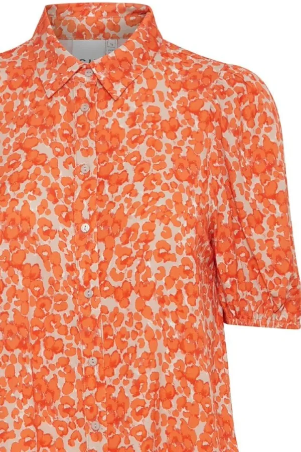 Ichi Shirts & Blouses | Co-Ords<Haya Short Sleeve Shirt (Coral Rose)