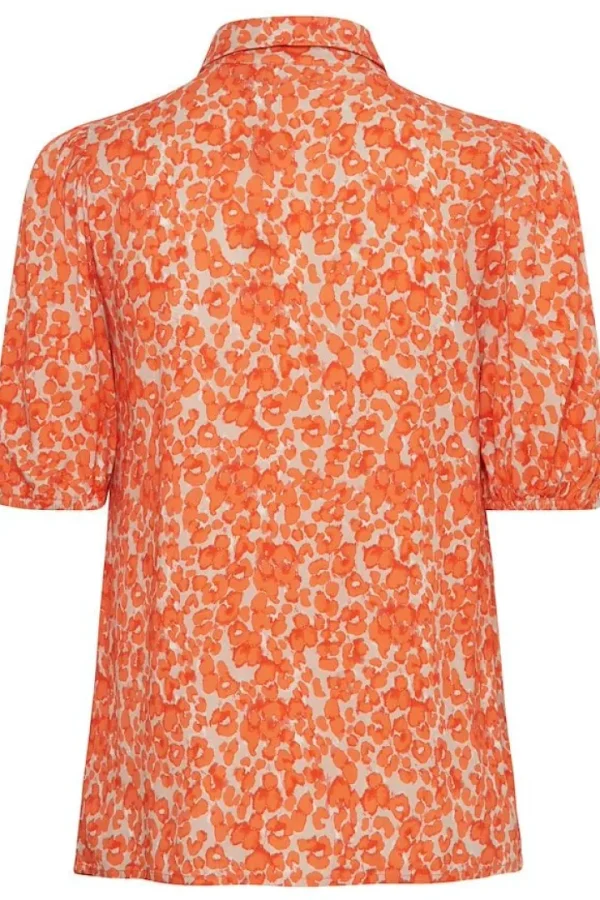 Ichi Shirts & Blouses | Co-Ords<Haya Short Sleeve Shirt (Coral Rose)