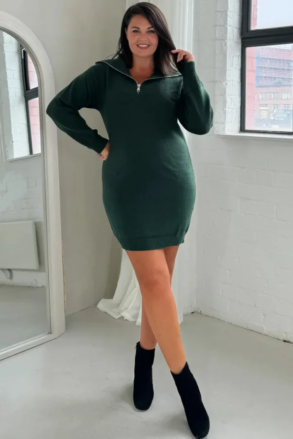 Girl in Mind Dresses<Hayes 1/4 Zip Jumper Dress