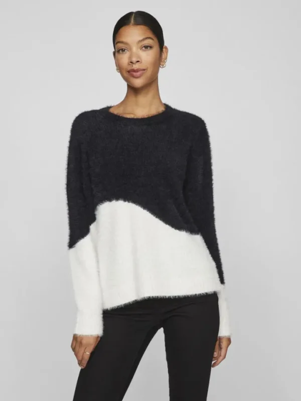 Vila Jumpers & Cardigans<Heather Knit Jumper ( Beauty/ White)