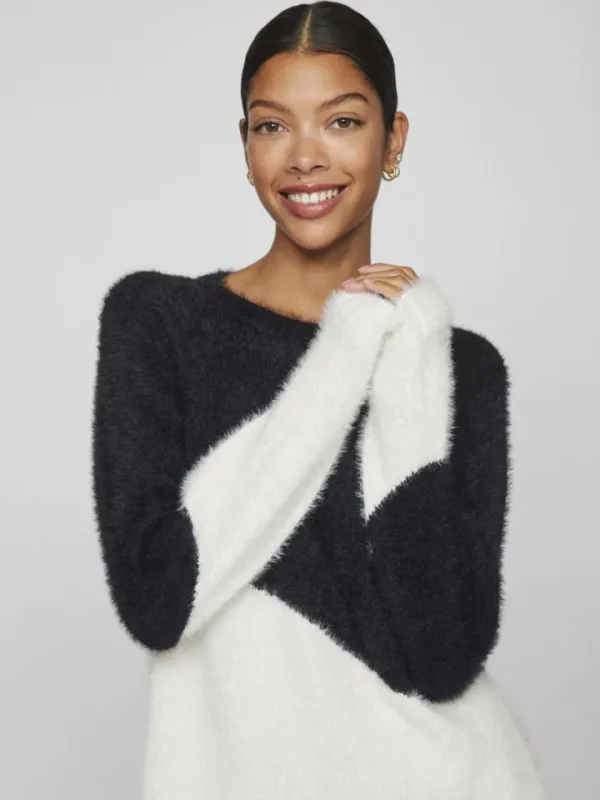 Vila Jumpers & Cardigans<Heather Knit Jumper ( Beauty/ White)