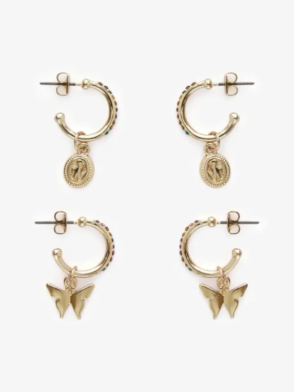 Pieces Jewellery<Henn 2 Pack Hoop Earring (gold)