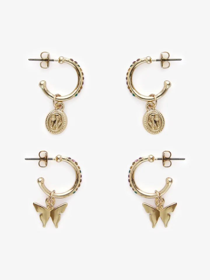 henn__pack_hoop_earring_g_0.webp Pieces Jewellery<Henn 2 Pack Hoop Earring (gold)